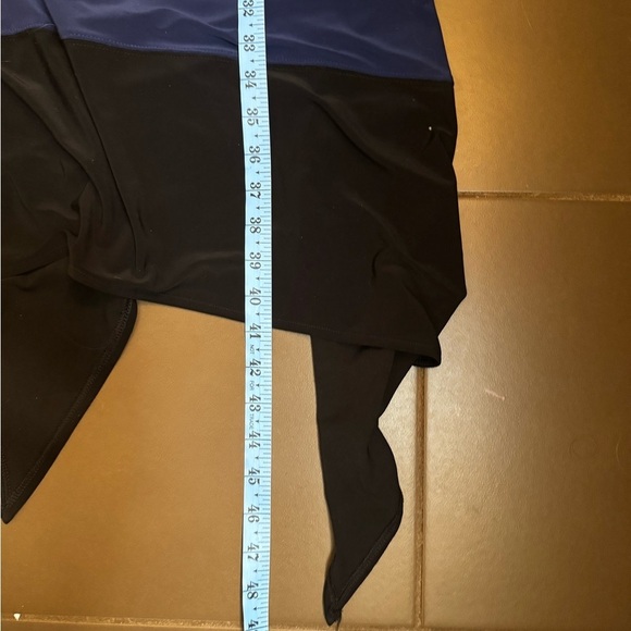 WHITE HOUSE BLACK MARKET Color Block Black Noble Blue Maxi Dress Size Small EUC - Picture 10 of 14